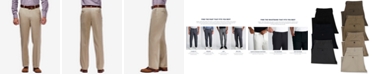 Haggar Men's Premium No Iron Khaki Classic Fit Flat Front Hidden Expandable Waist Pant